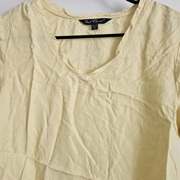 Yellow V-Neck Women's Top - Picture 3 of 4